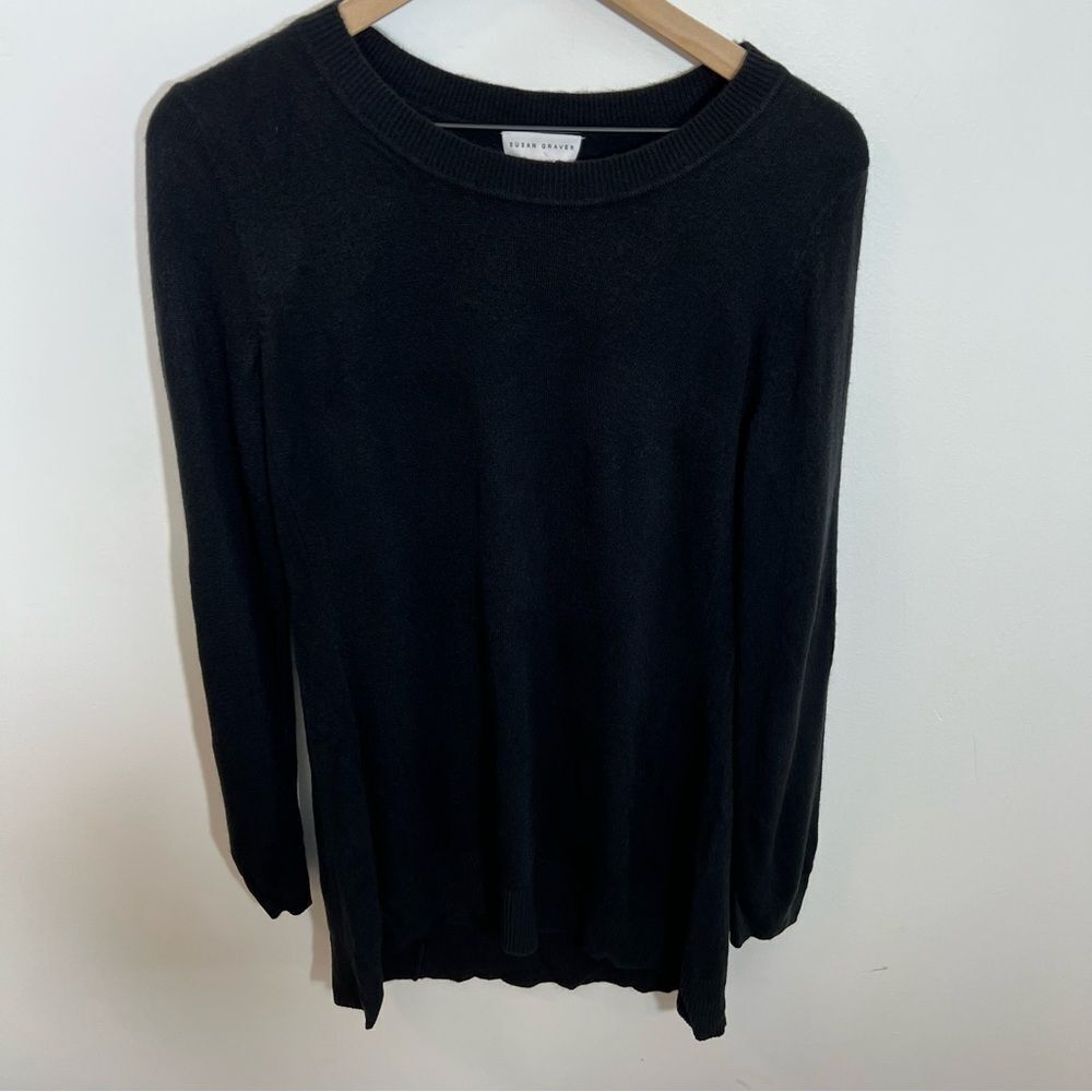 New Susan Graver Plush Knit Scoop Neck Sweater | Size XS